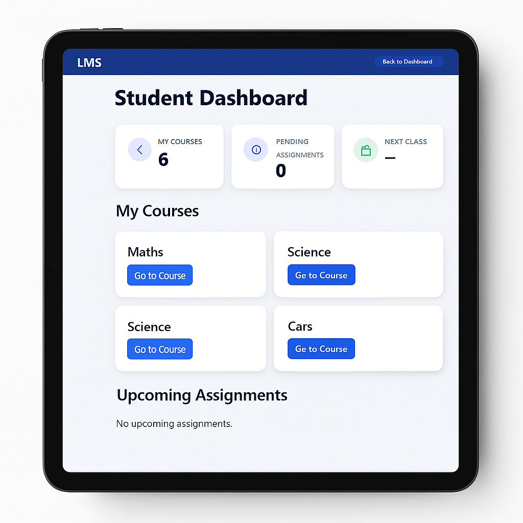 Student Dashboard Check-in