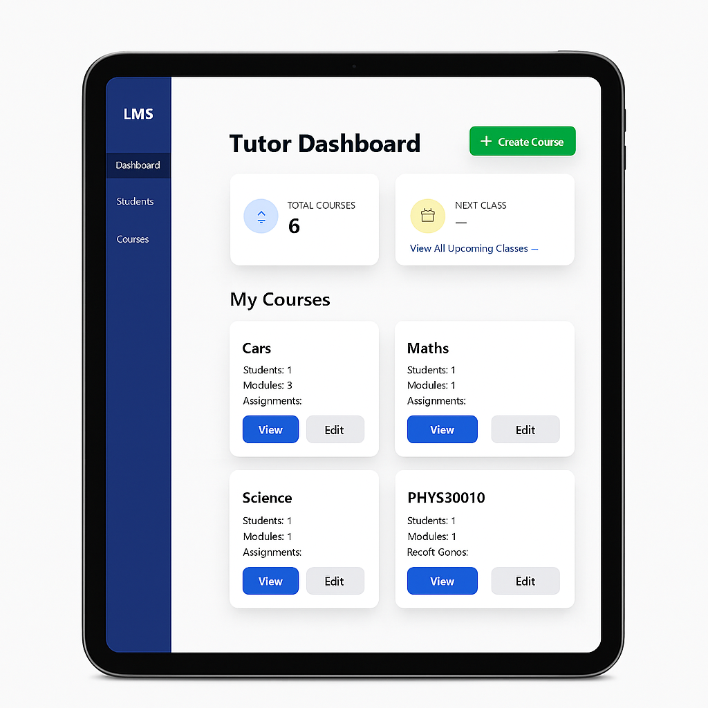 Tutor Dashboard